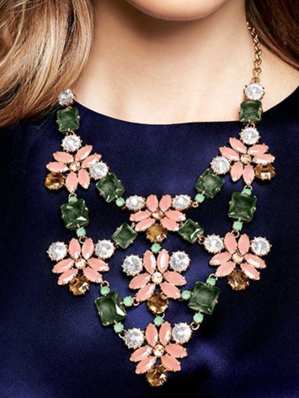 Vintage Stella & Dot Fleurette Statement Necklace , NOS, In original box